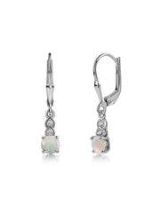 Natural Ethiopian Opal Glow Gold Dangle Earrings