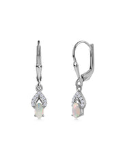Ethiopian Opal Sparkle Dangle Gold Earrings
