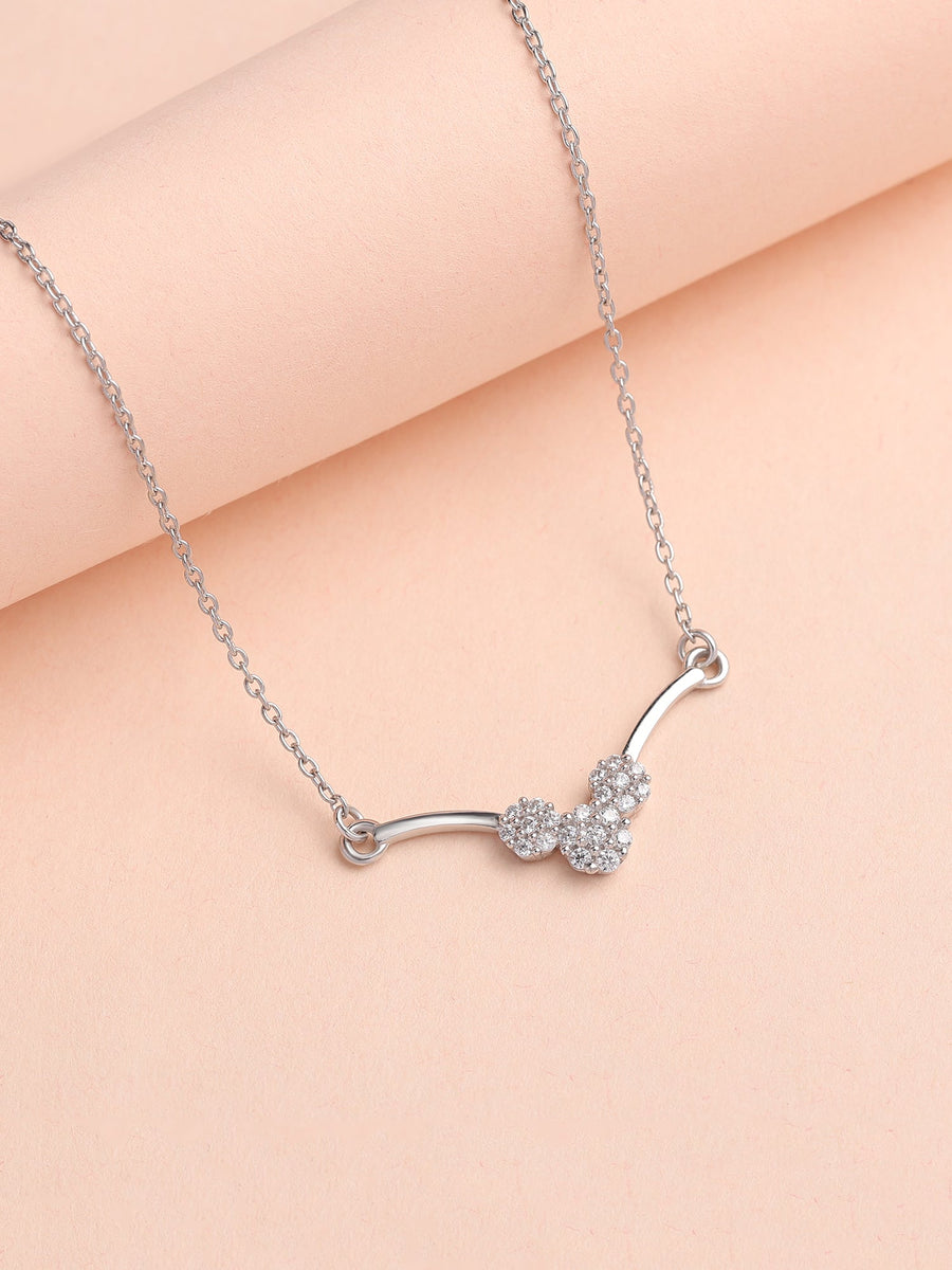 Three Flowers Necklace For Women