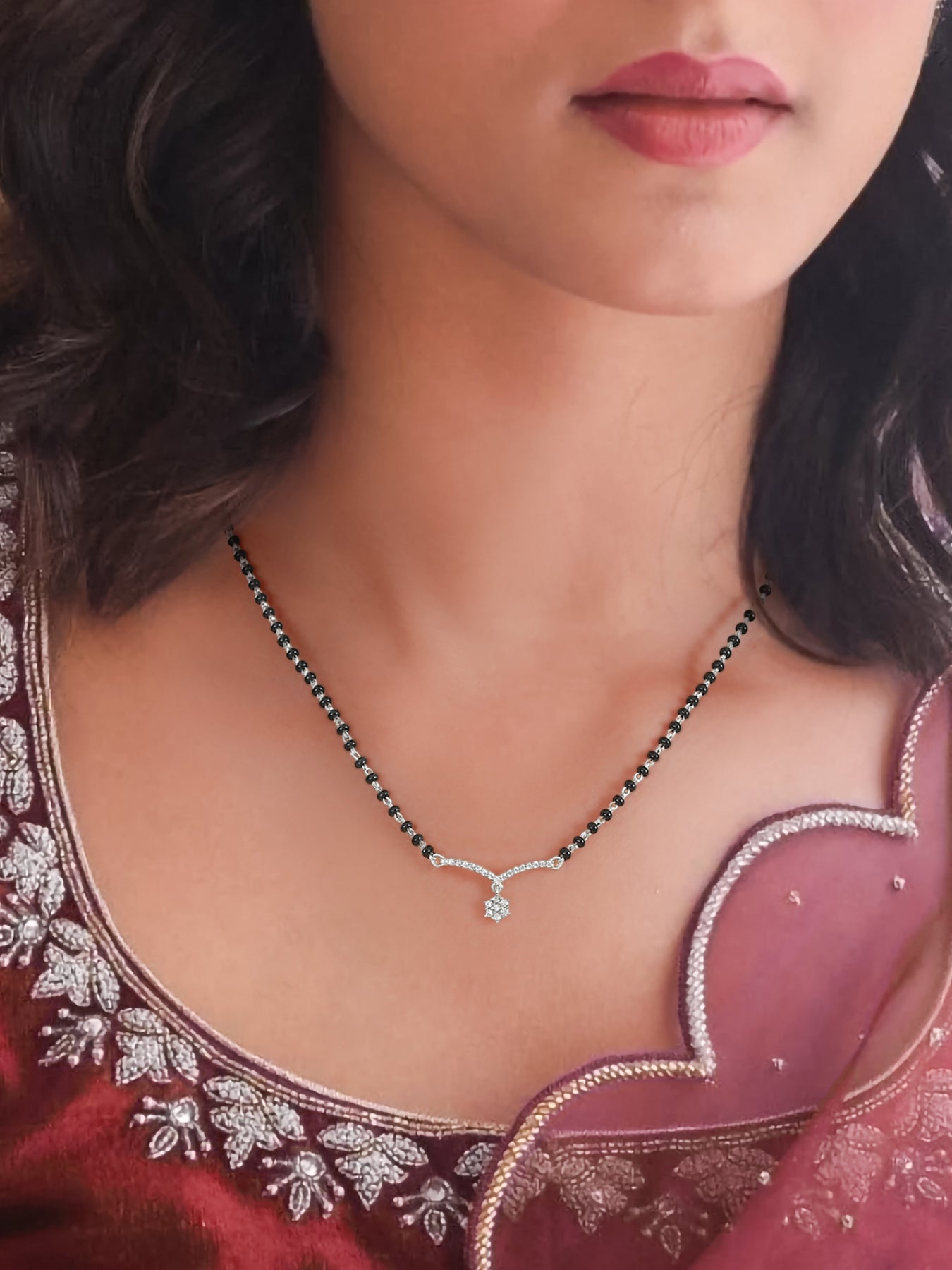 Star Diamond Look Mangalsutra For Women