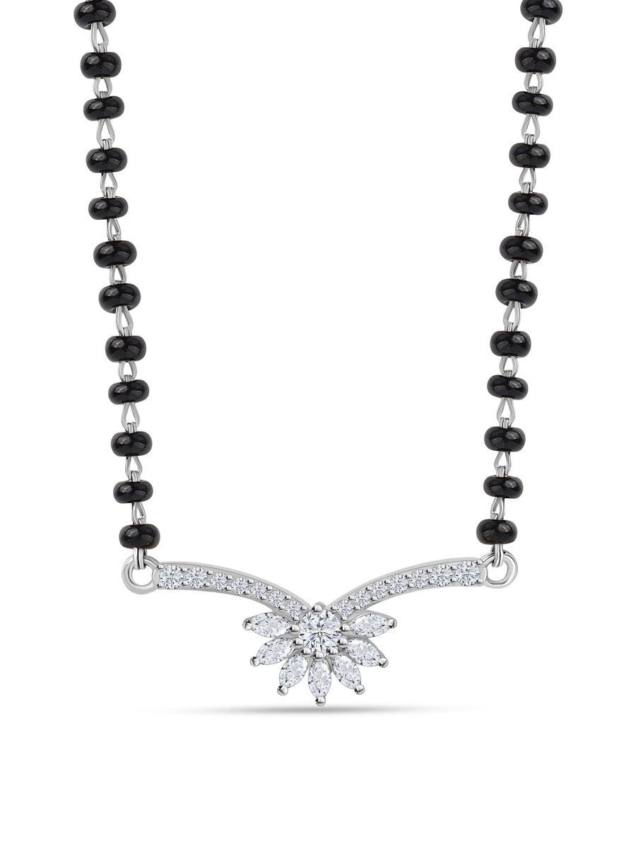 Flower Diamond Look Mangalsutra For Women