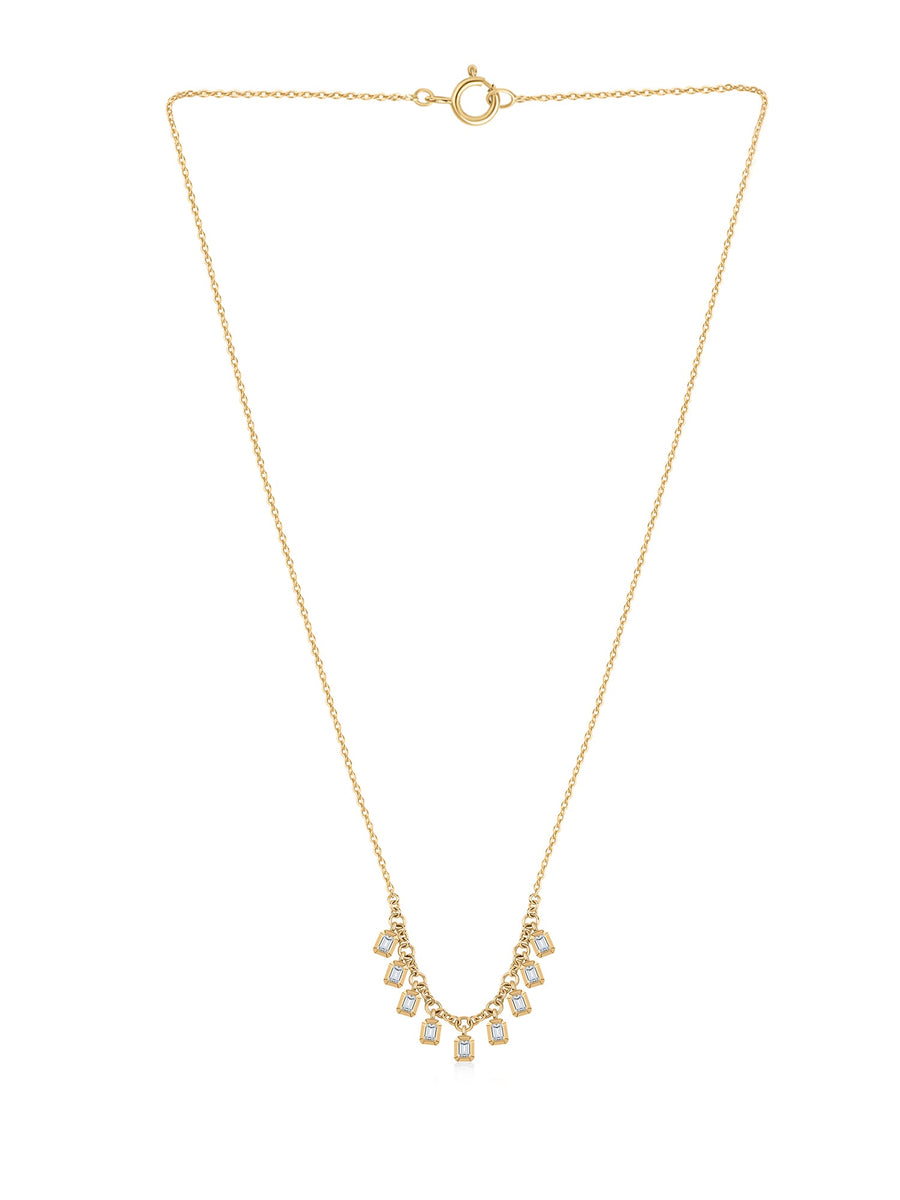 Lab Grown Shimmering Diamond Necklace For Women