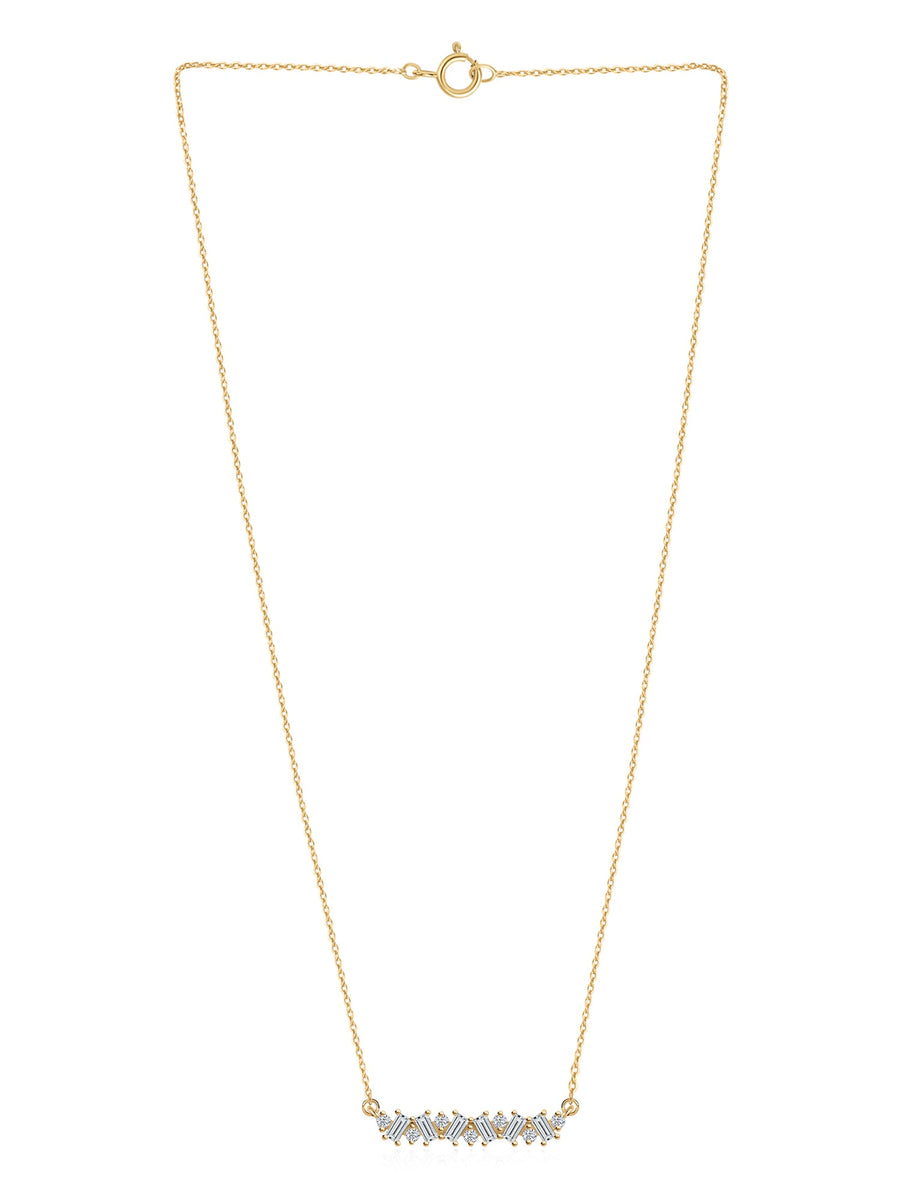 Lab Grown Diamond Baguette Necklace