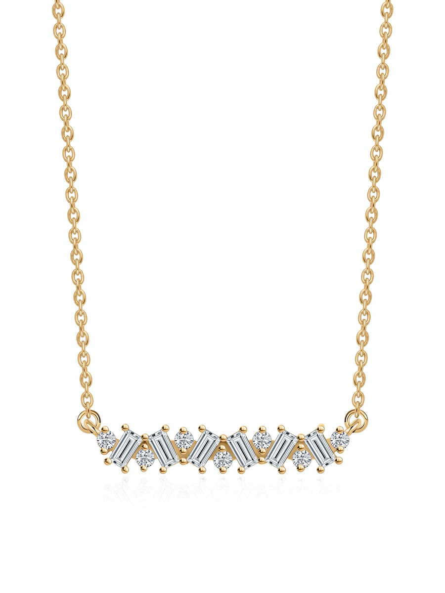 Baguette Pendant In Lab Diamond