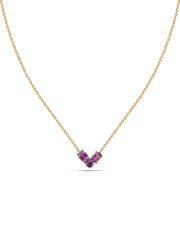 Amethyst Trio Pendant With Chain