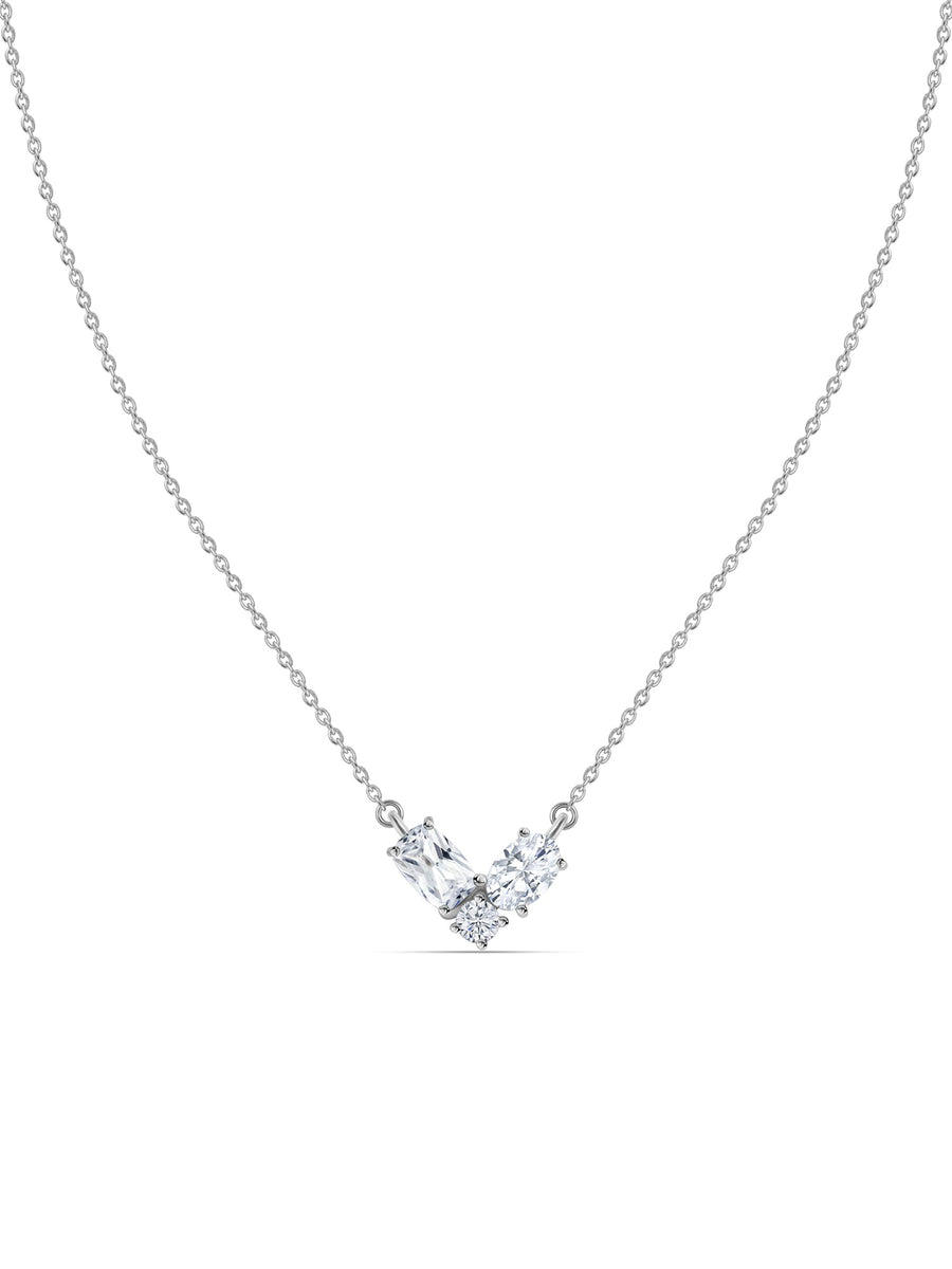 Trilogy Diamond Look Necklace