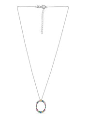 Multi Color Oval Pendant For Women-1