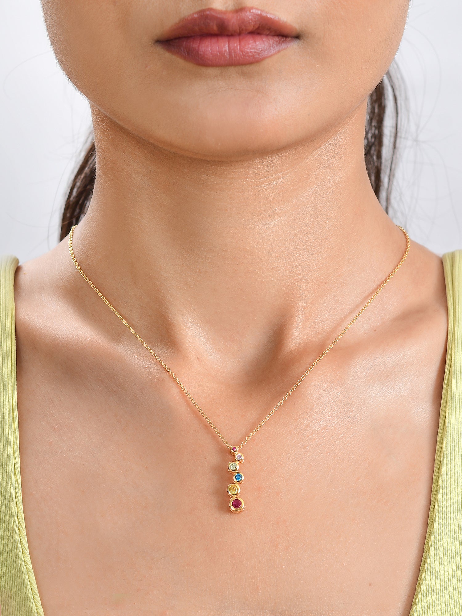 Lollipop Linear Gold Pendant For Women