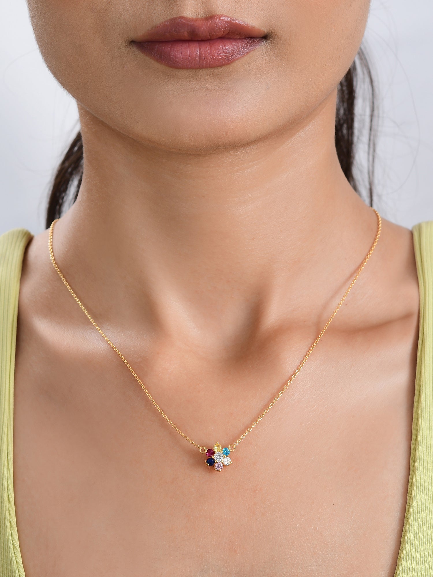 Color Pops Gold Necklace For Women