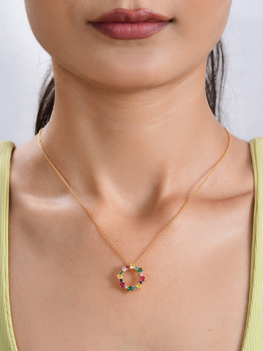 Color Pops Gold Pendant For Women