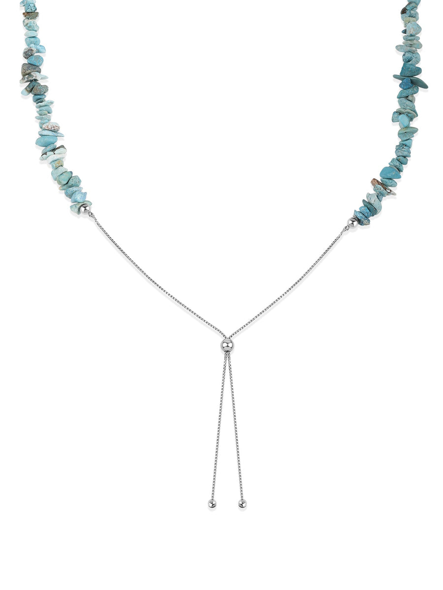 Turquoise Beads Bolo Necklace
