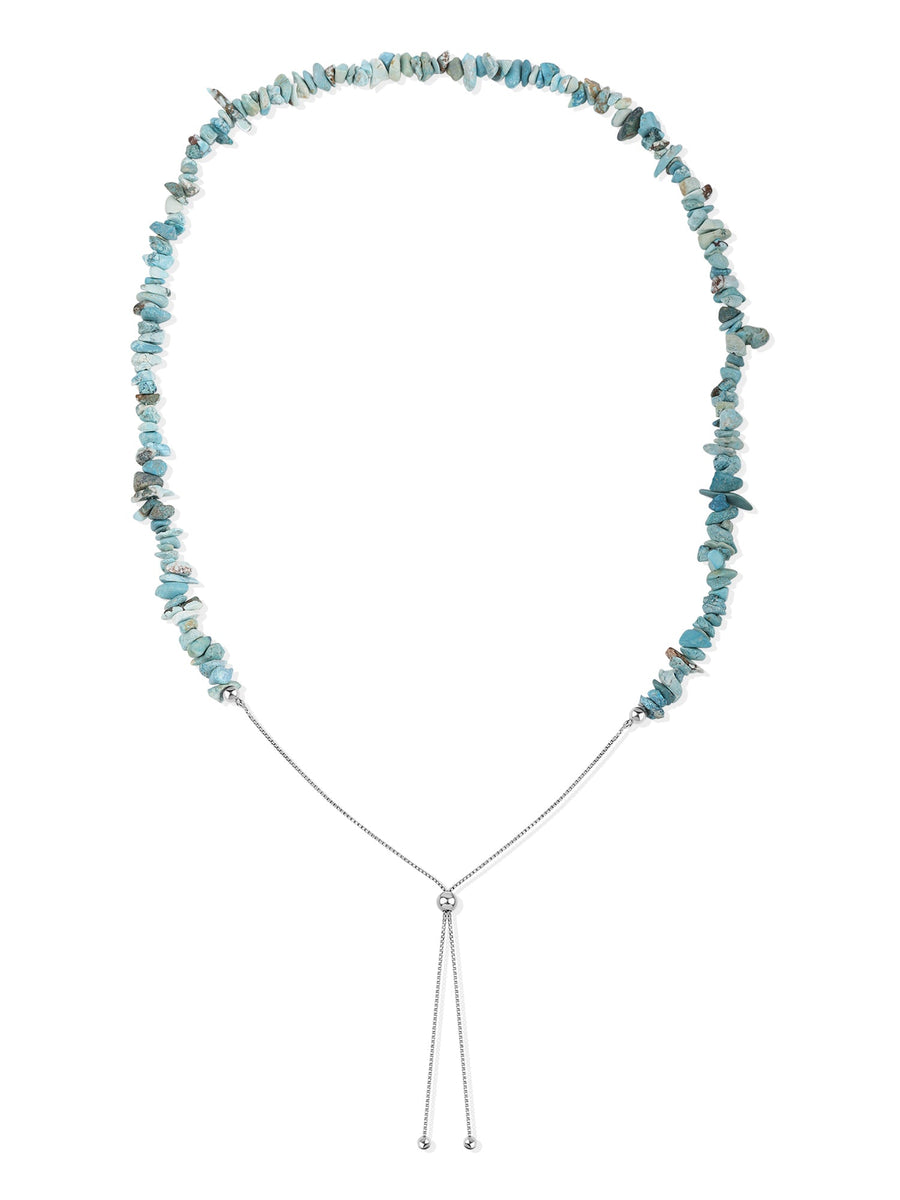 Turquoise Beads Bolo Necklace