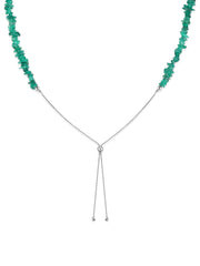 Green Onyx Beads Bolo Necklace