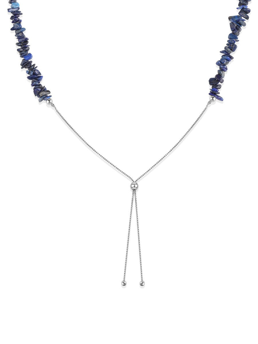 Lapis Beads Bolo Necklace