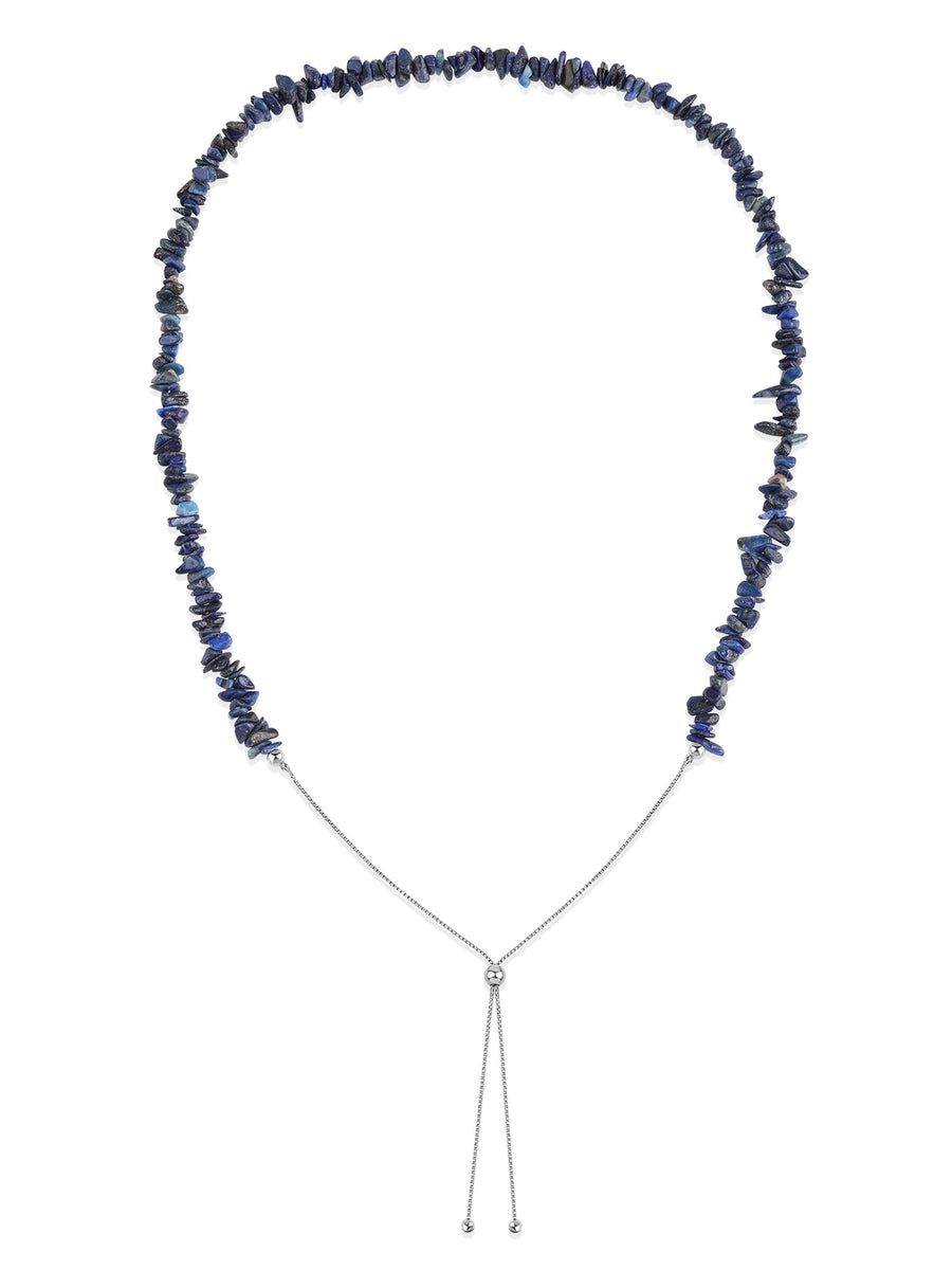 Lapis Beads Bolo Necklace