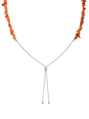 Carnelian Beads Bolo Necklace