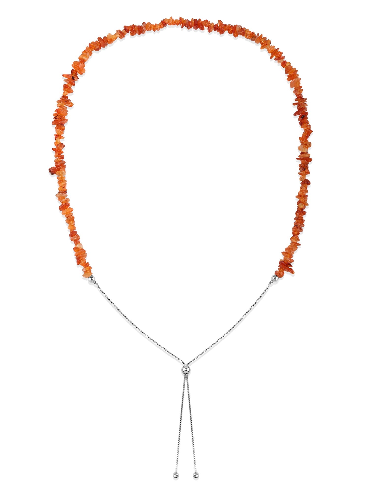 Carnelian Beads Bolo Necklace