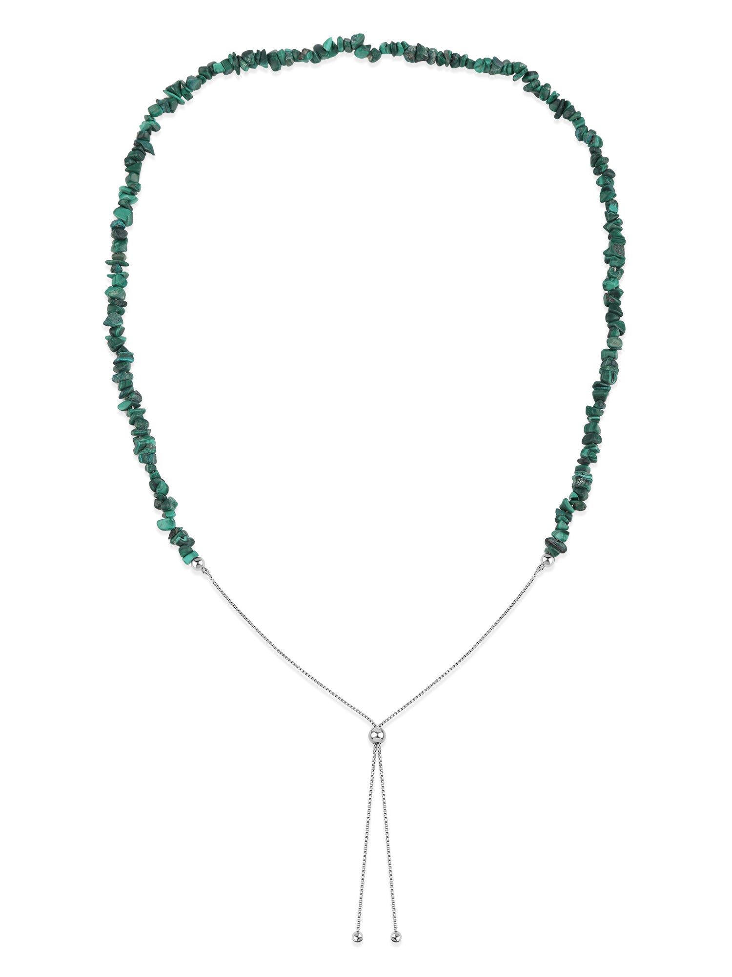 Malachite Beads Bolo Necklace