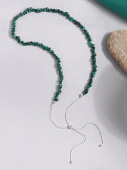 Malachite Beads Bolo Necklace