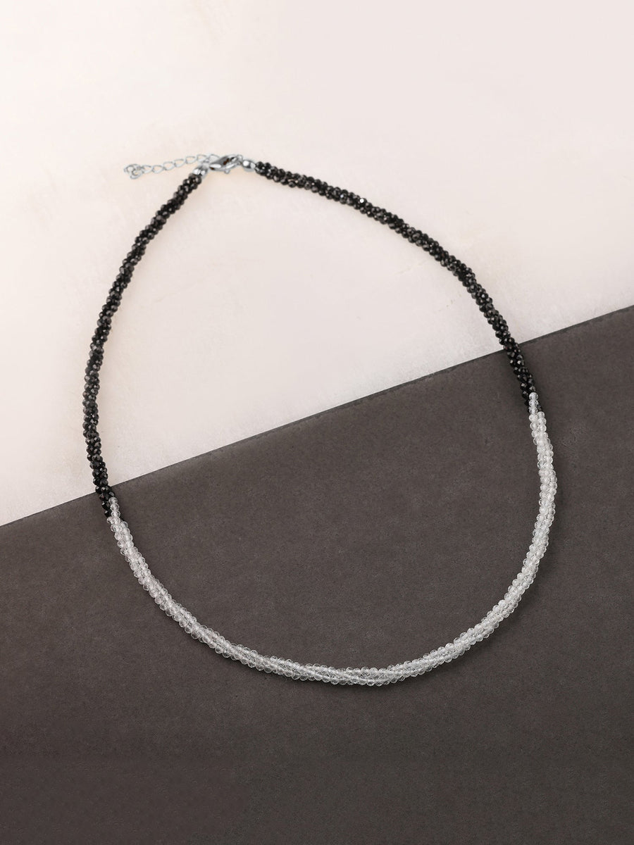 Black & White Half N Half Necklace