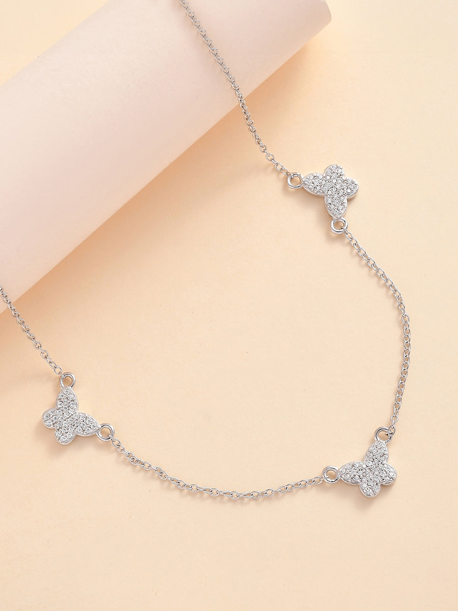 Butterfly Charm Necklace For Women