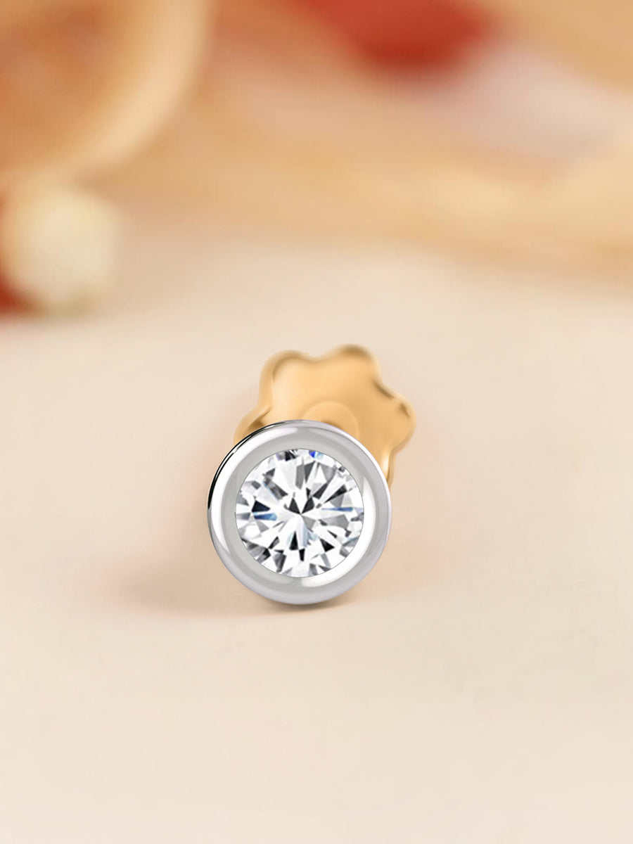 Lab Grown Solitaire Diamond Nose Pin