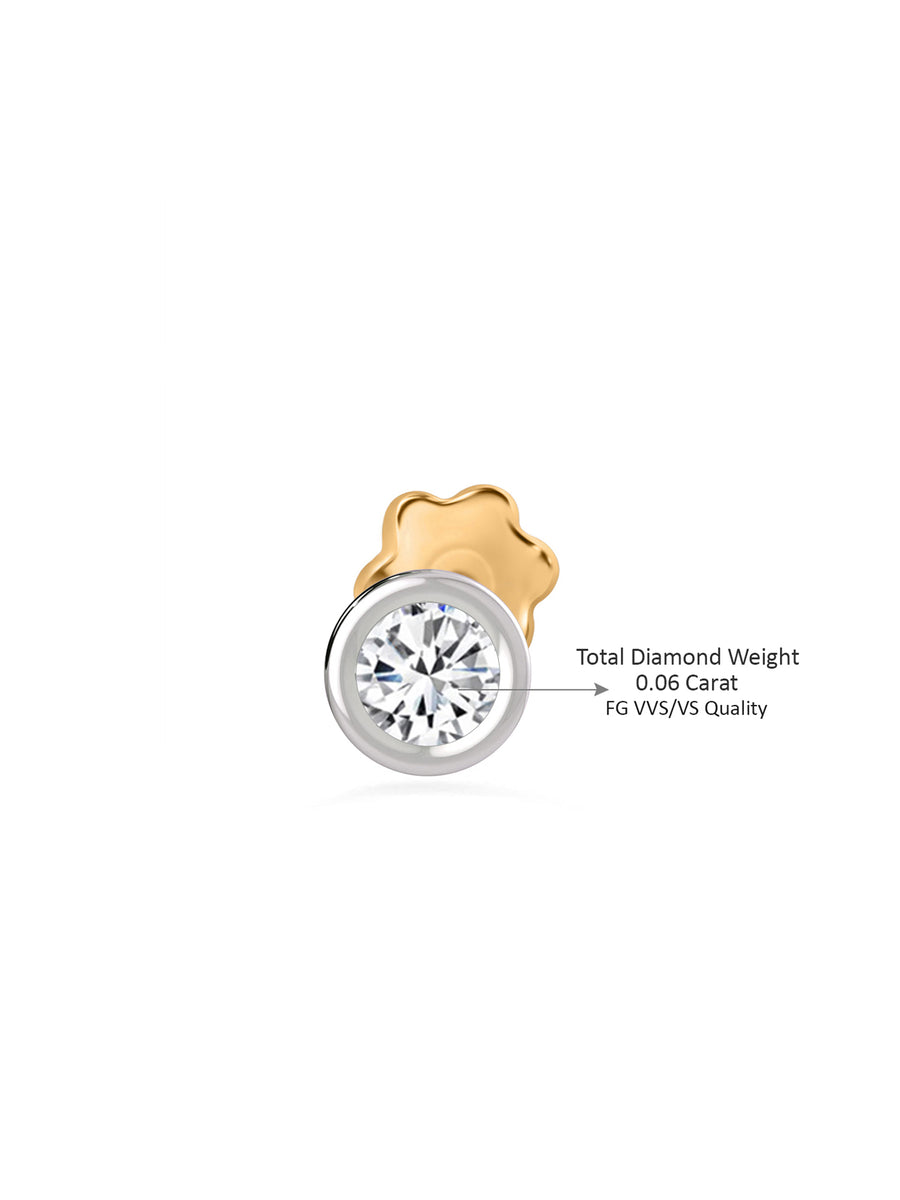 Lab Grown Solitaire Diamond Nose Pin