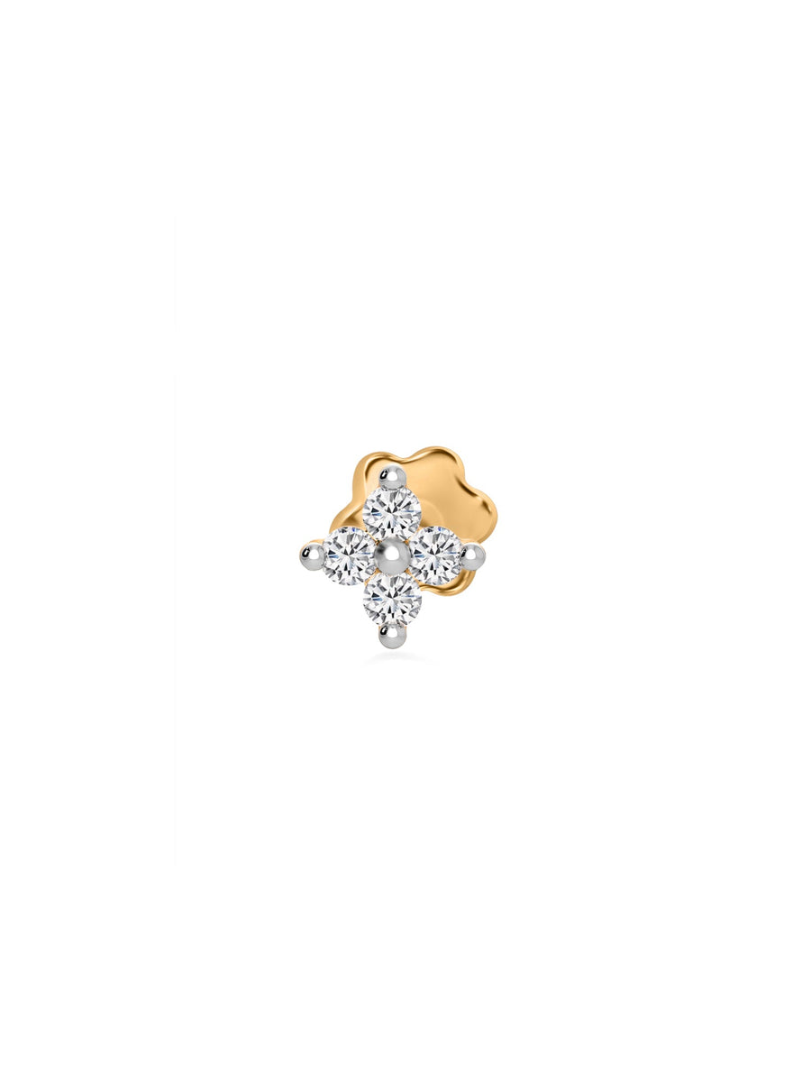 Flower Lab Grown Diamond Nose Pin