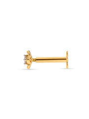Ornate Solitaire Lab Grown Diamond Nose Pin