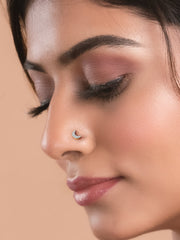 Crescent Moon Lab Grown Diamond Nose Pin