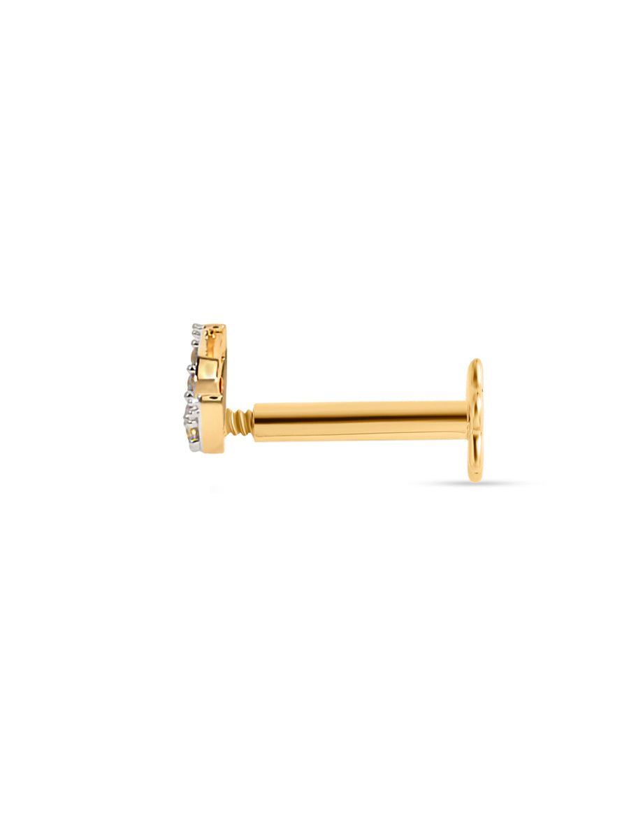 Crescent Moon Lab Grown Diamond Nose Pin