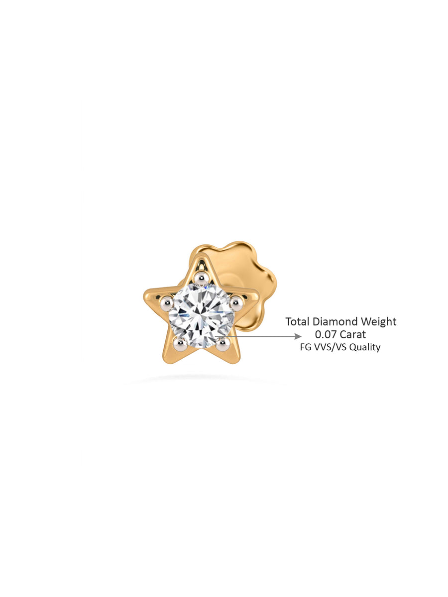 Starry Lab Diamond Nose Pin