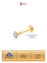 Lab Grown 0.16 Carat Diamond Nose Pin
