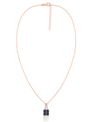 Blue Sapphire Gold Pendant With Chain