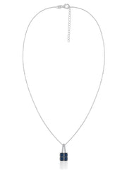 Blue Sapphire Gold Pendant With Chain