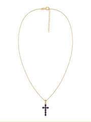 Midnight Faith Blue Sapphire Silver Pendant