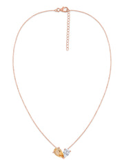 Citrine Pear Toi Et Moi Gold Necklace