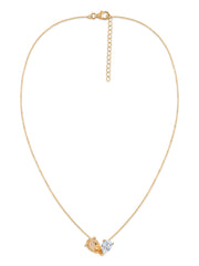 Citrine Pear Toi Et Moi Gold Necklace