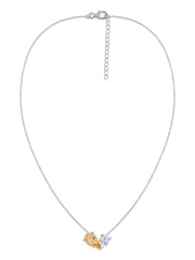 Citrine Pear Toi Et Moi Gold Necklace