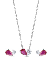 Ruby Toi Et Moi Jewellery Set