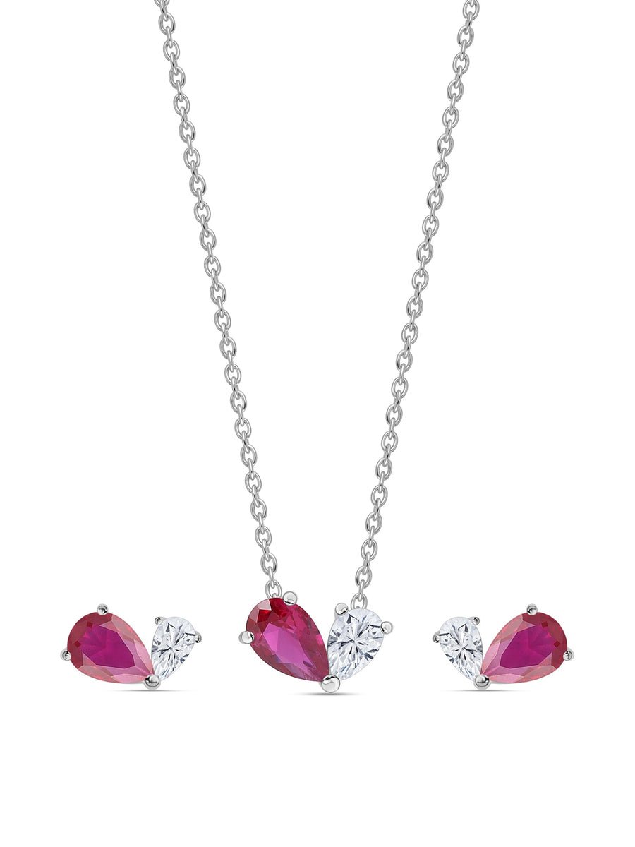 Ruby Toi Et Moi Jewellery Set
