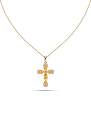 Golden Bloom Citrine Silver Pendant