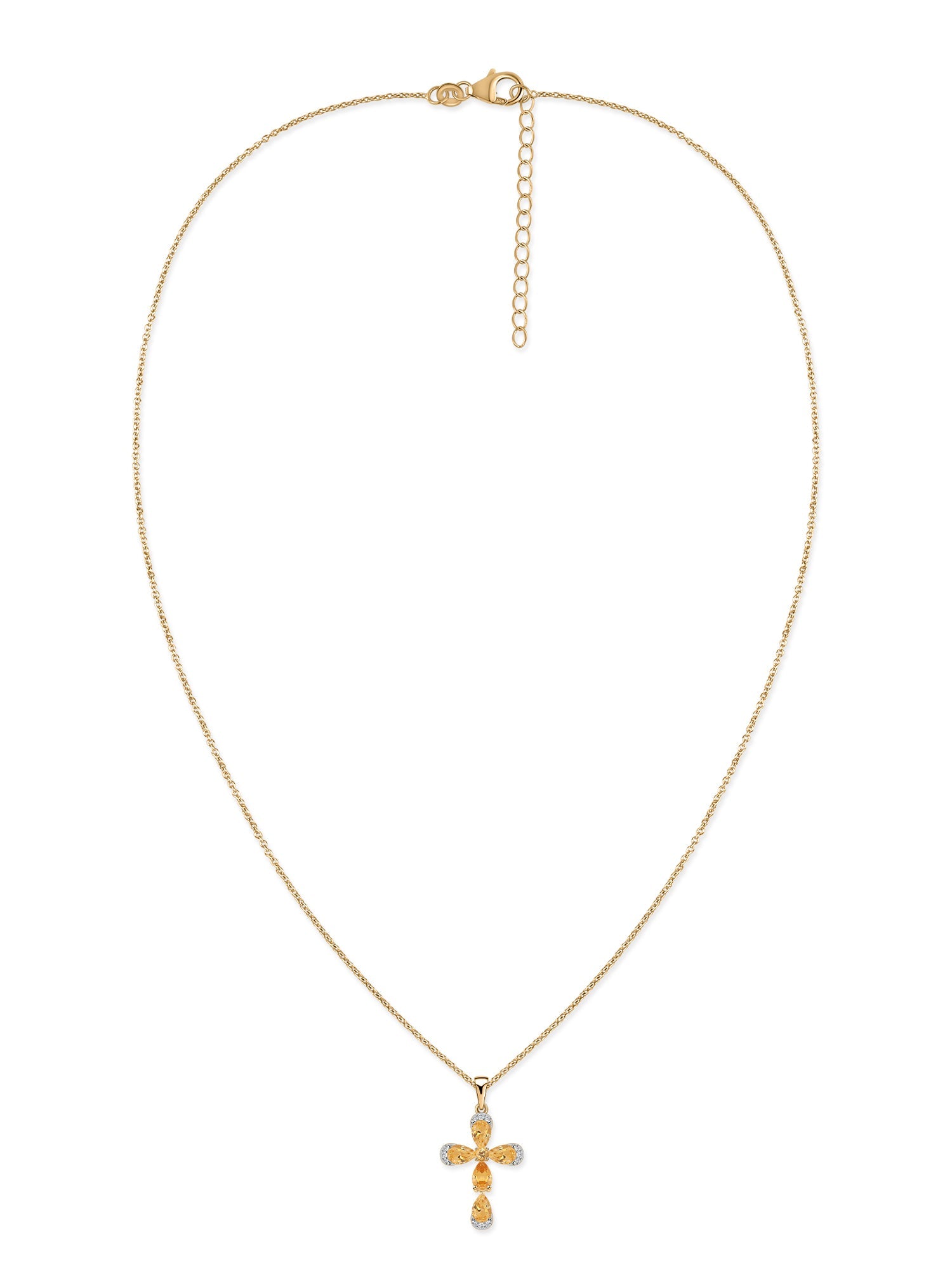 Golden Bloom Citrine Silver Pendant