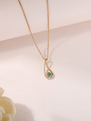 Natural Emerald Drop  Pendant