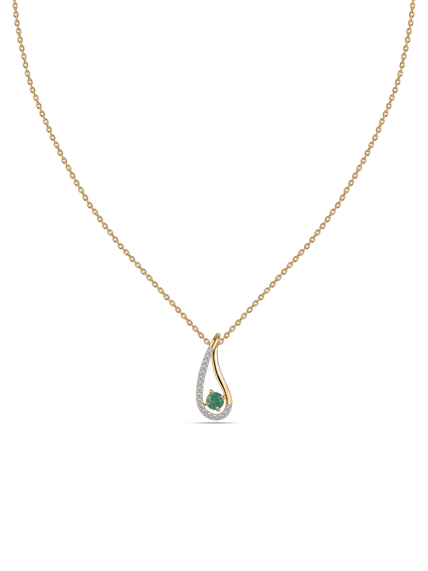 Natural Emerald Drop  Pendant