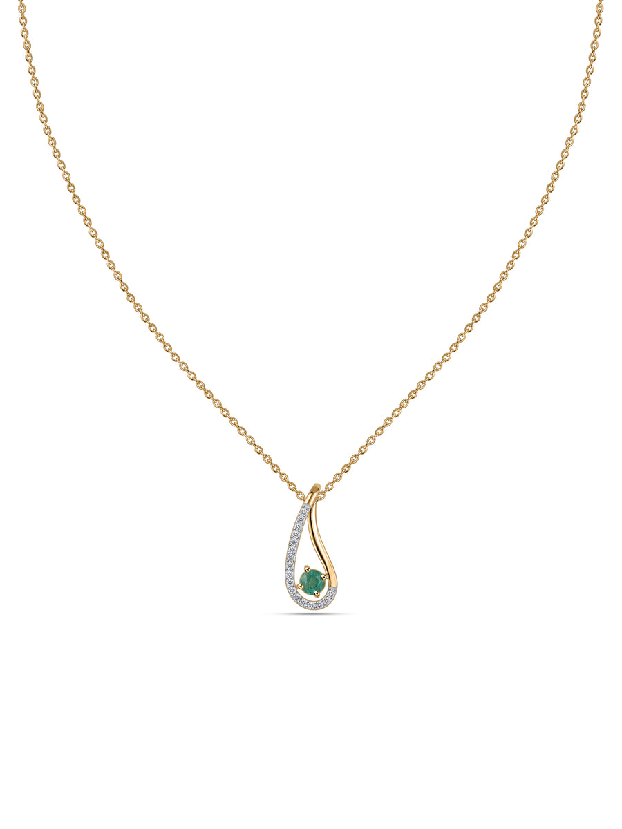 Natural Emerald Drop  Pendant