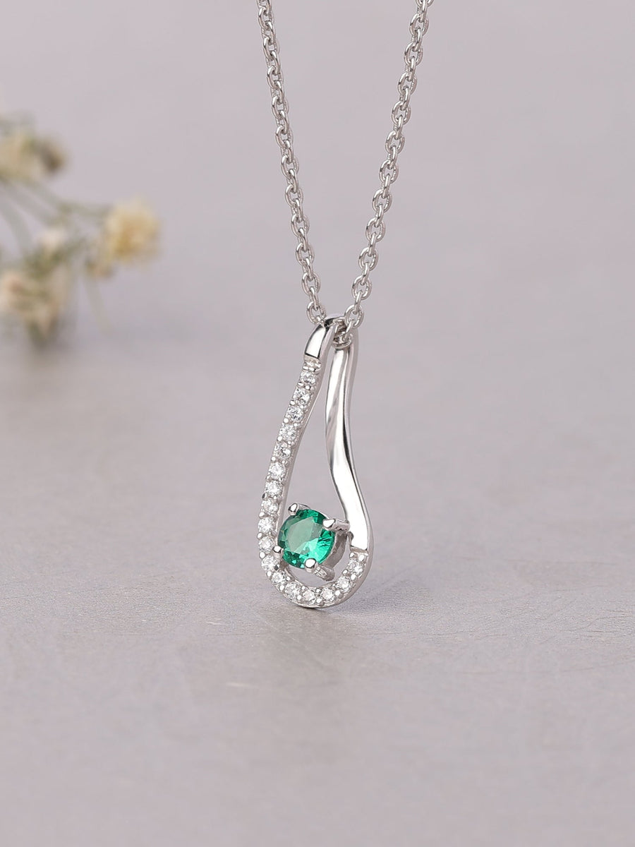 Pear-fect Twisted Pendant With Chain