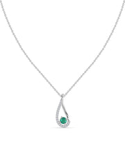 Pear-fect Twisted Pendant With Chain