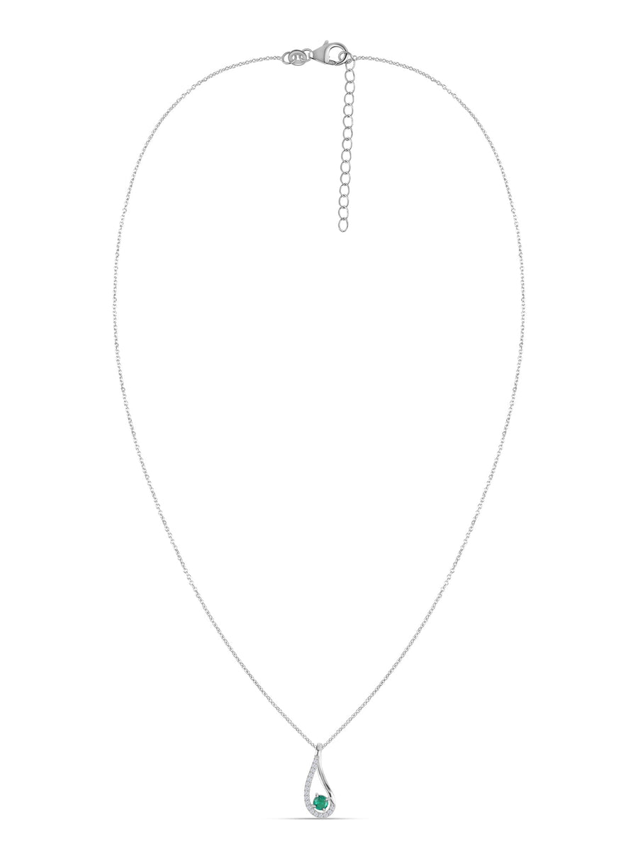 Pear-fect Twisted Pendant With Chain