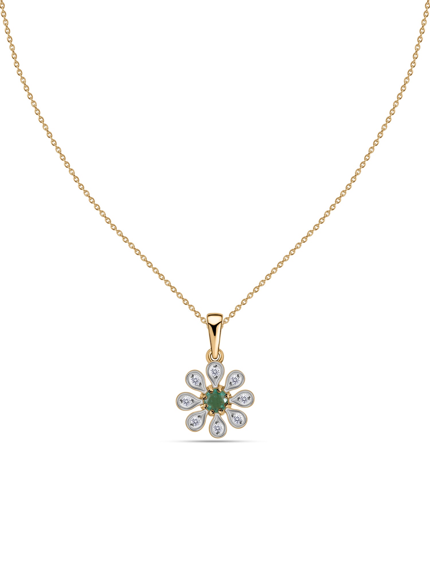 Natural Emerald Marigold Pendant
